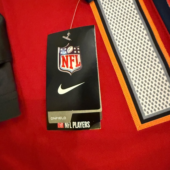 Tom Brady 12 Buccaneers and Patriots Red/Blue Split Jersey with tags - Picture 6 of 10